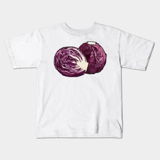 Red cabbage cartoon illustration Kids T-Shirt